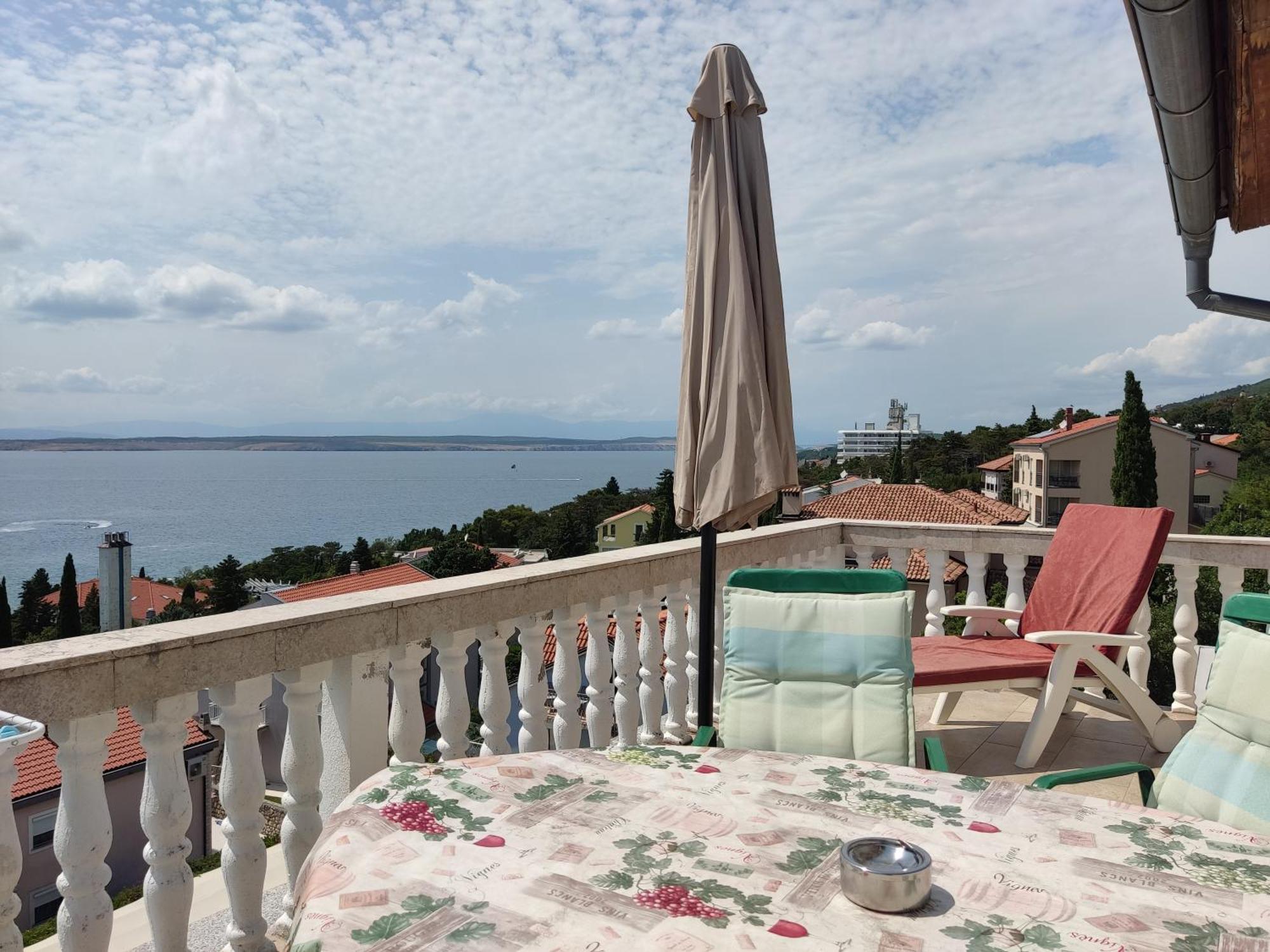 Panoramic Sea View Close Sandy Beach Crikvenica About 150M To Sea Apartman Crikvenica