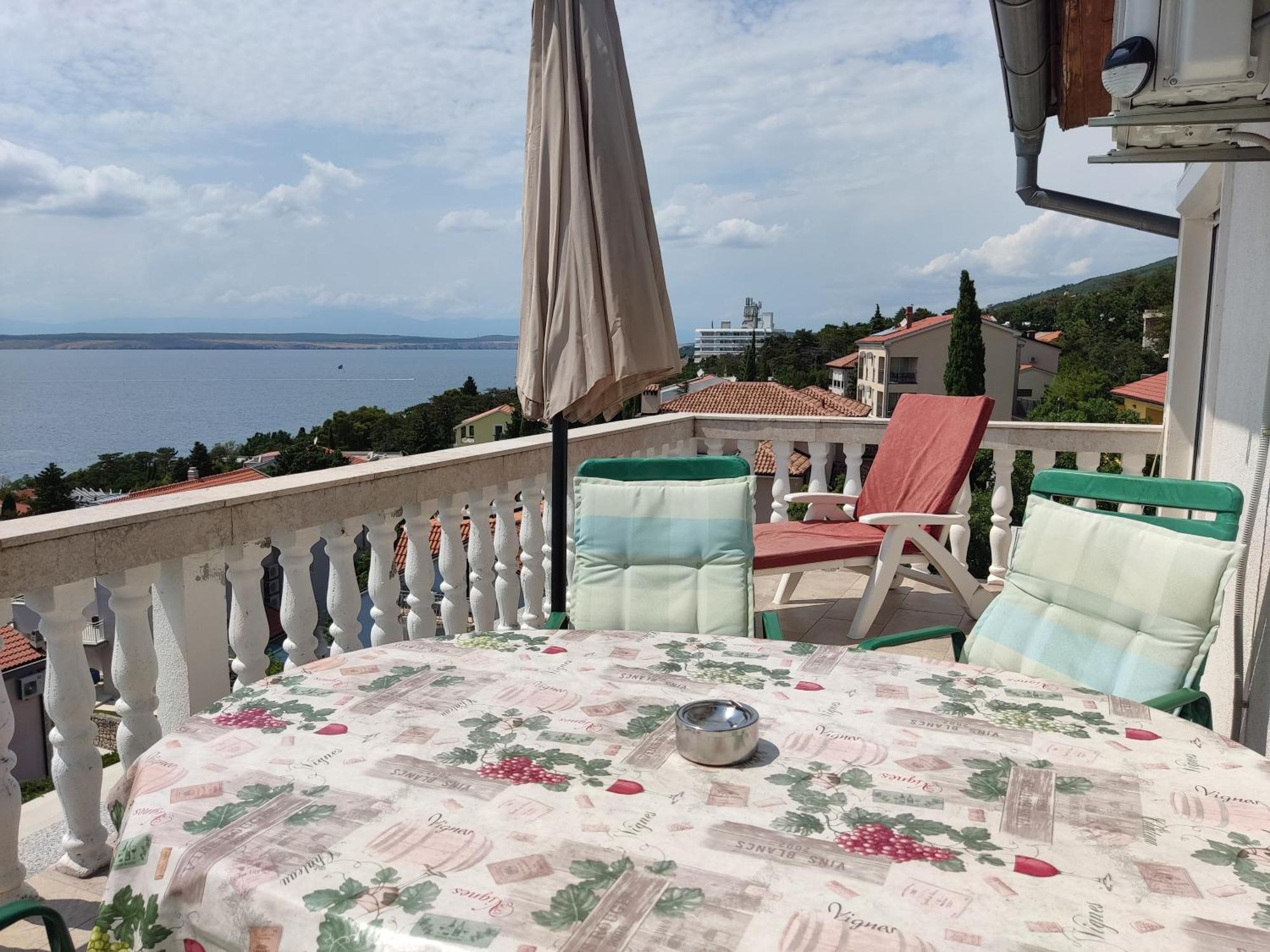 Panoramic Sea View Close Sandy Beach Crikvenica About 150M To Sea Apartman